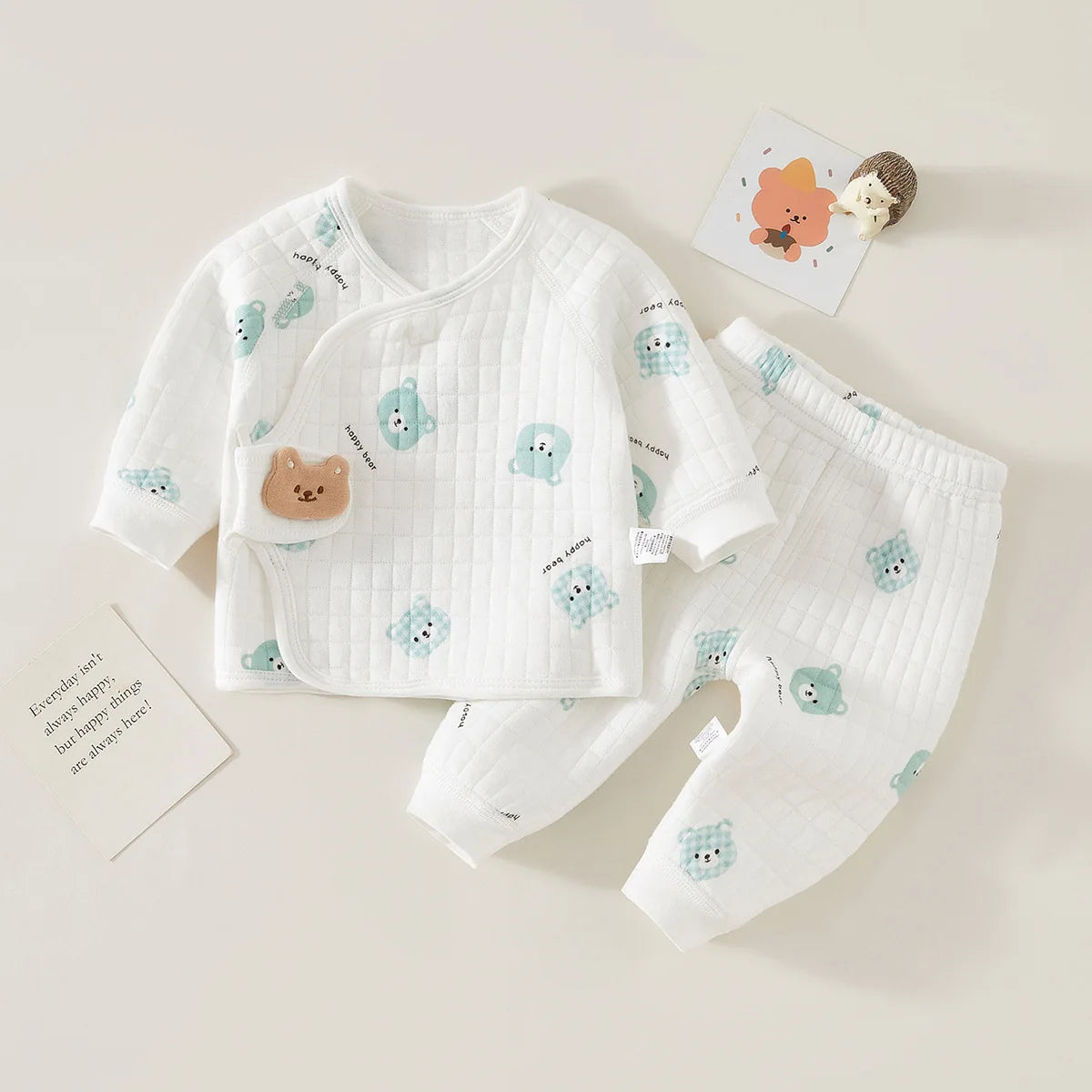 Baby Bear & Moon Thermal Sleepwear Set