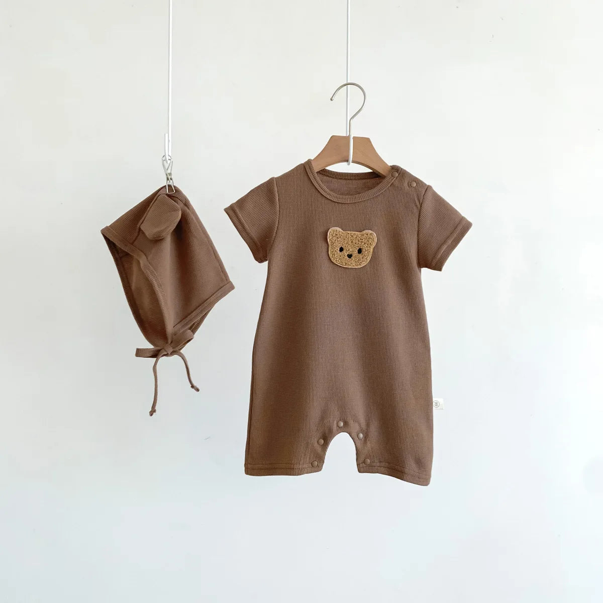 Kids Short Sleeve Waffle-Knit Patchwork Set (Baby Girls & Boys)