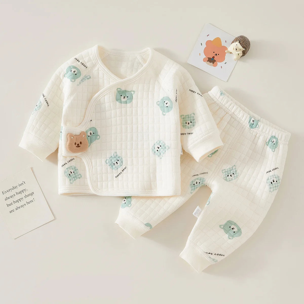 Baby Bear & Moon Thermal Sleepwear Set