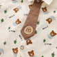 Boys Cartoon Bear Tie Shirt Set
