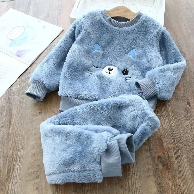 Kids Animal Print Pajama Set