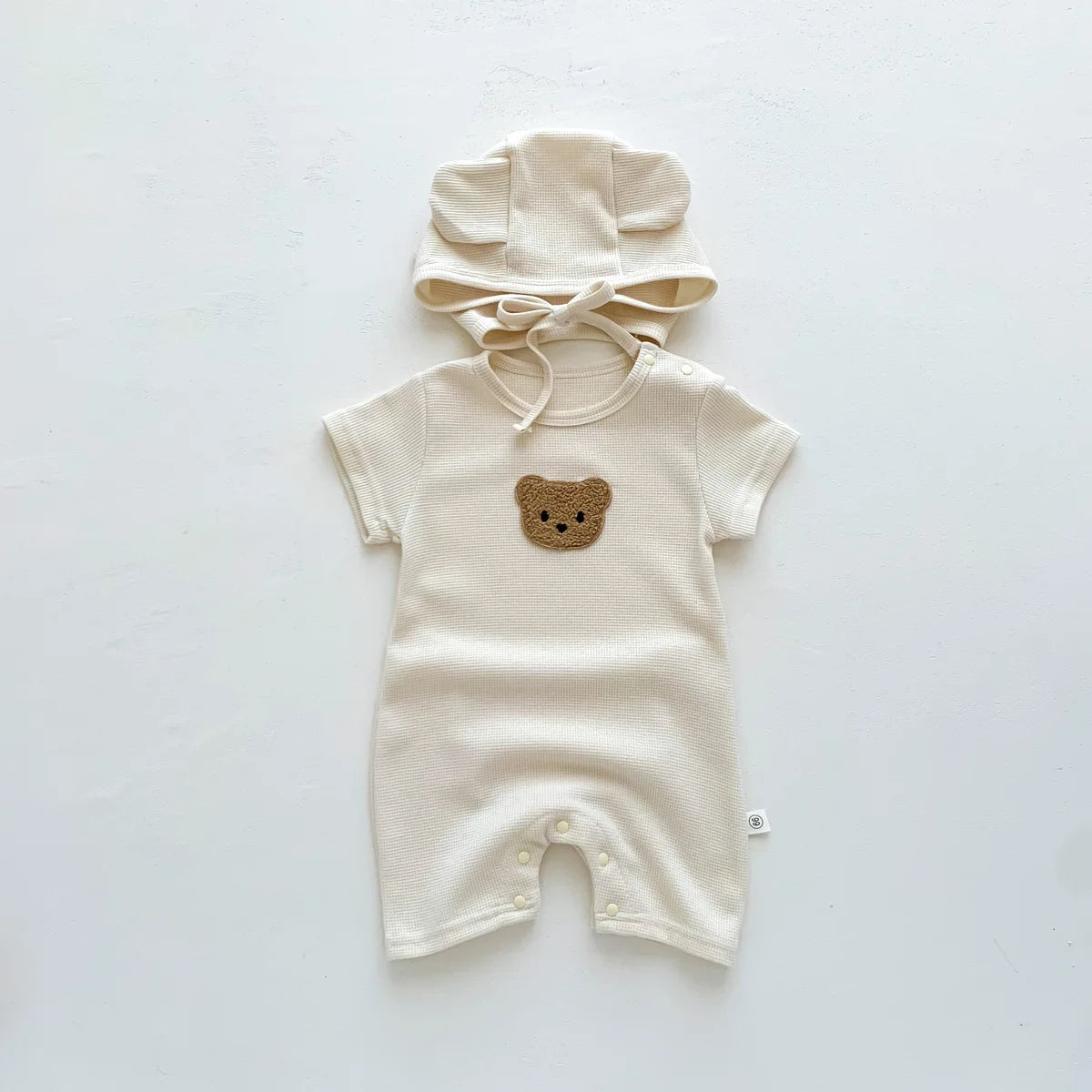 Kids Short Sleeve Waffle-Knit Patchwork Set (Baby Girls & Boys)
