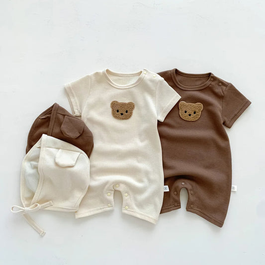 Kids Short Sleeve Waffle-Knit Patchwork Set (Baby Girls & Boys)