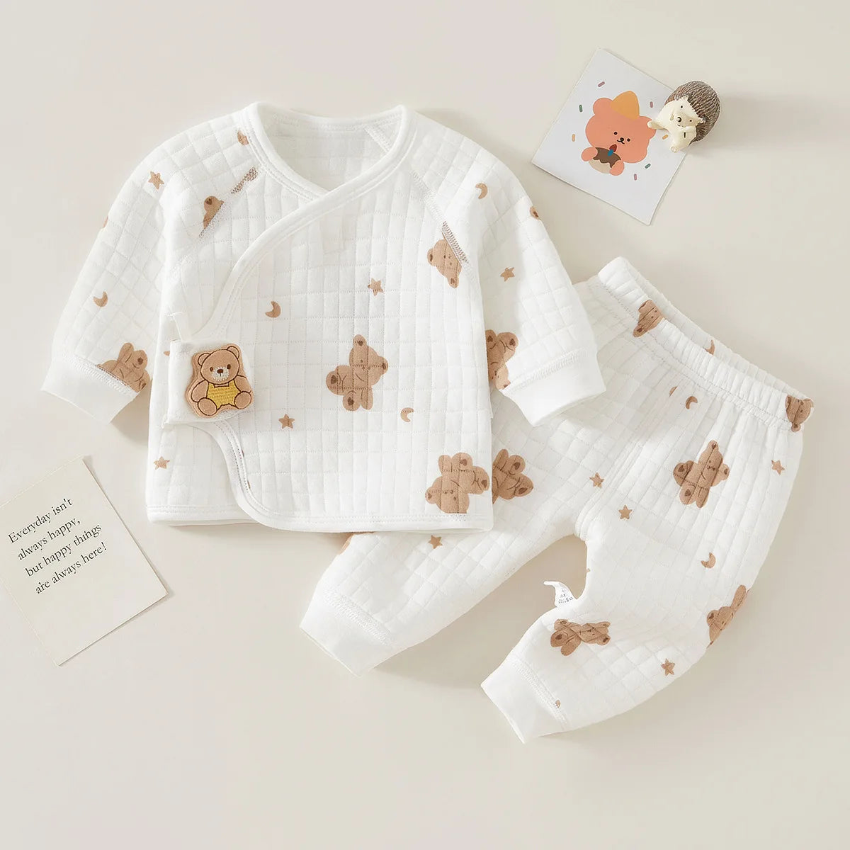 Baby Bear & Moon Thermal Sleepwear Set