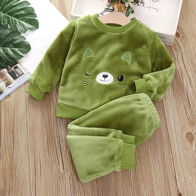 Kids Animal Print Pajama Set