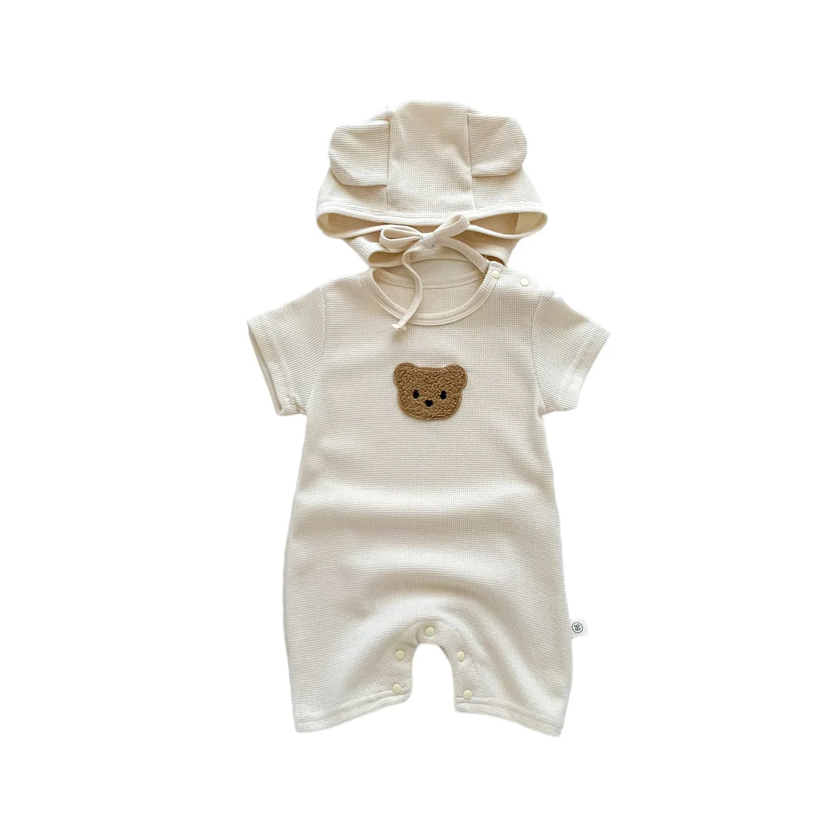 Kids Short Sleeve Waffle-Knit Patchwork Set (Baby Girls & Boys)