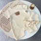 Kids Short Sleeve Waffle-Knit Patchwork Set (Baby Girls & Boys)