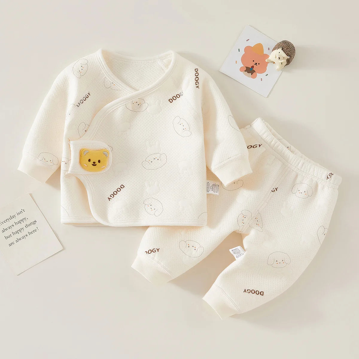 Baby Bear & Moon Thermal Sleepwear Set