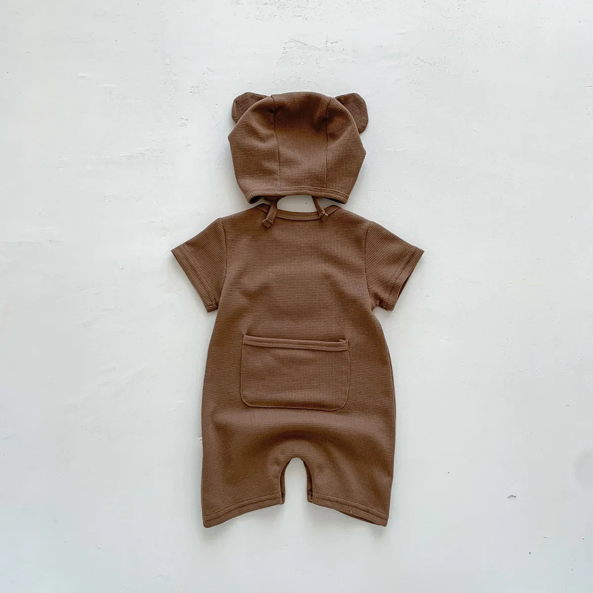 Kids Short Sleeve Waffle-Knit Patchwork Set (Baby Girls & Boys)