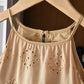 Girls Solid Color Lace Trim Dress