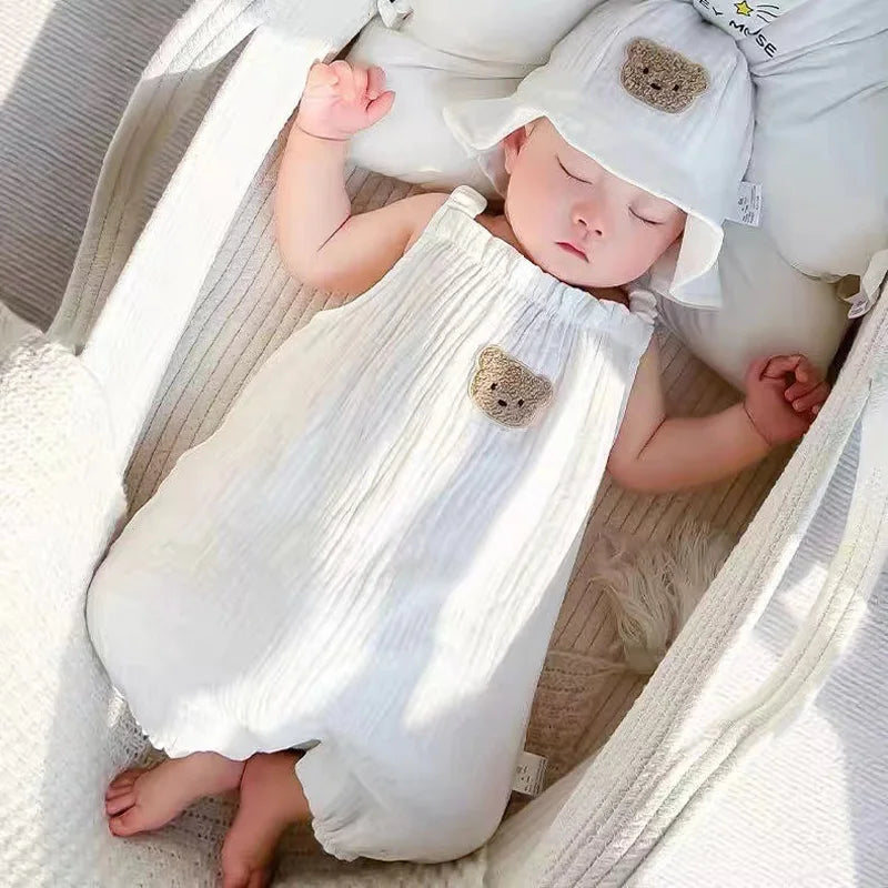 Muslin Bear Patch 3-Piece Baby Set